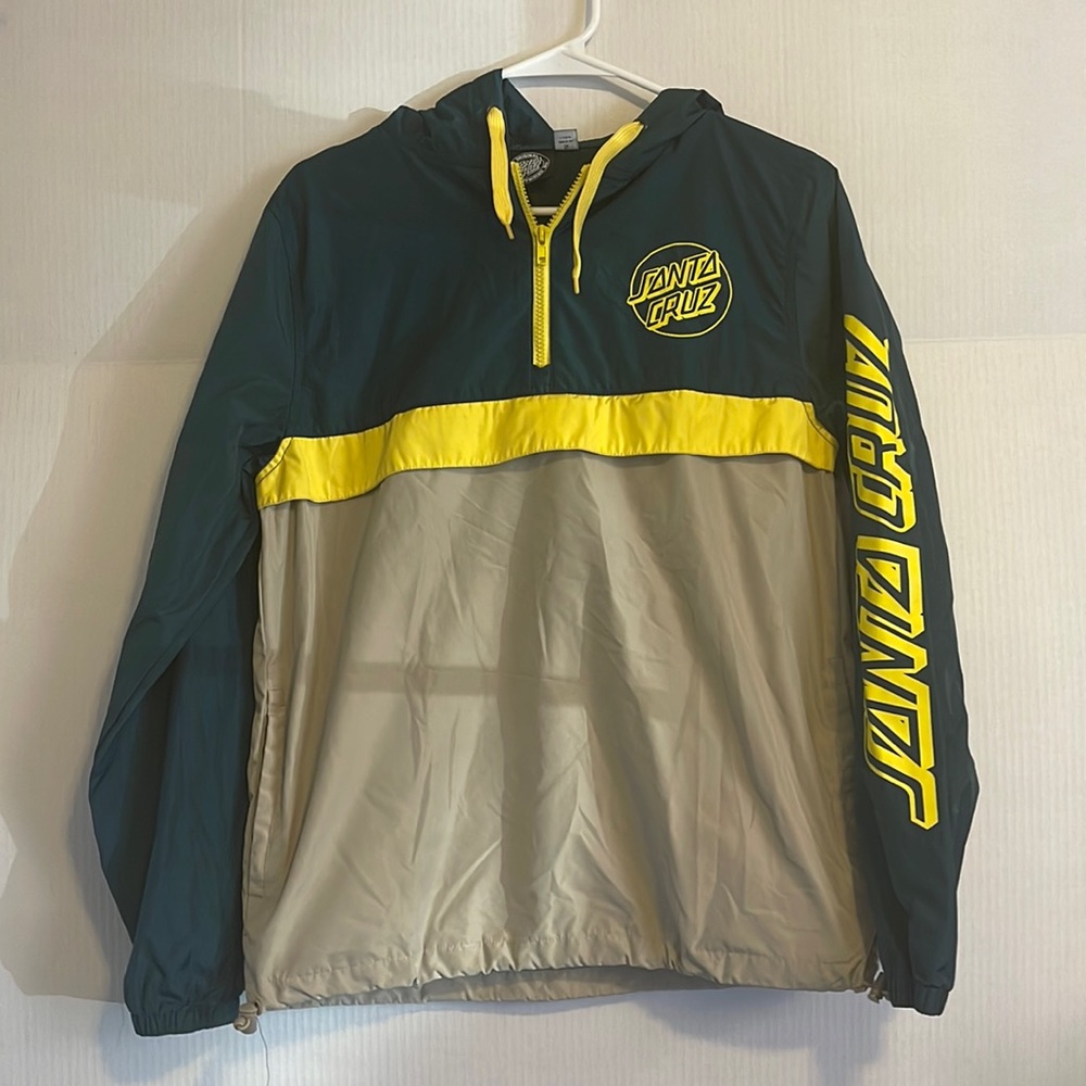 Santa Cruz Opus Dot Colorblock Anorak Jacket Green women
